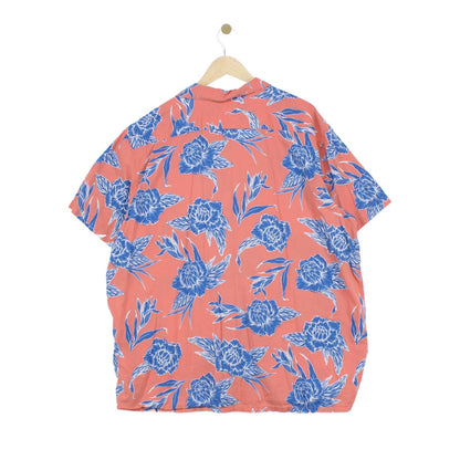 Mens Floral Shirt Relaxed Short Sleeve
