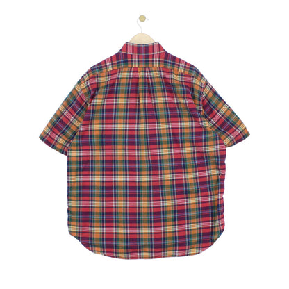 Mens Check Shirt Short Sleeve