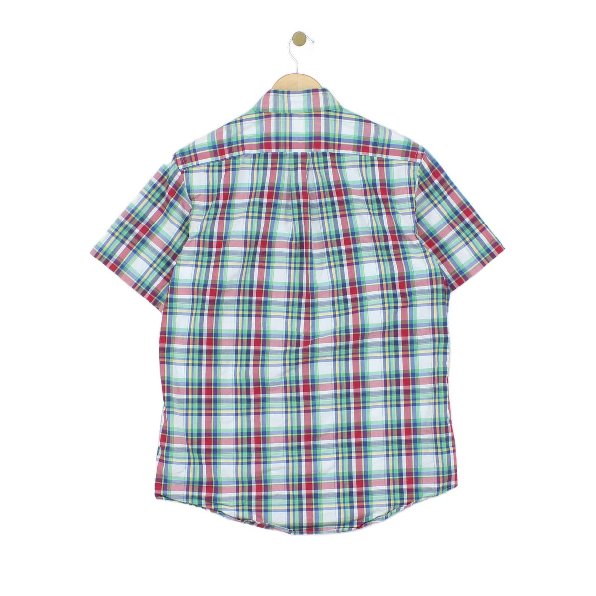 Mens Check Shirt Short Sleeve