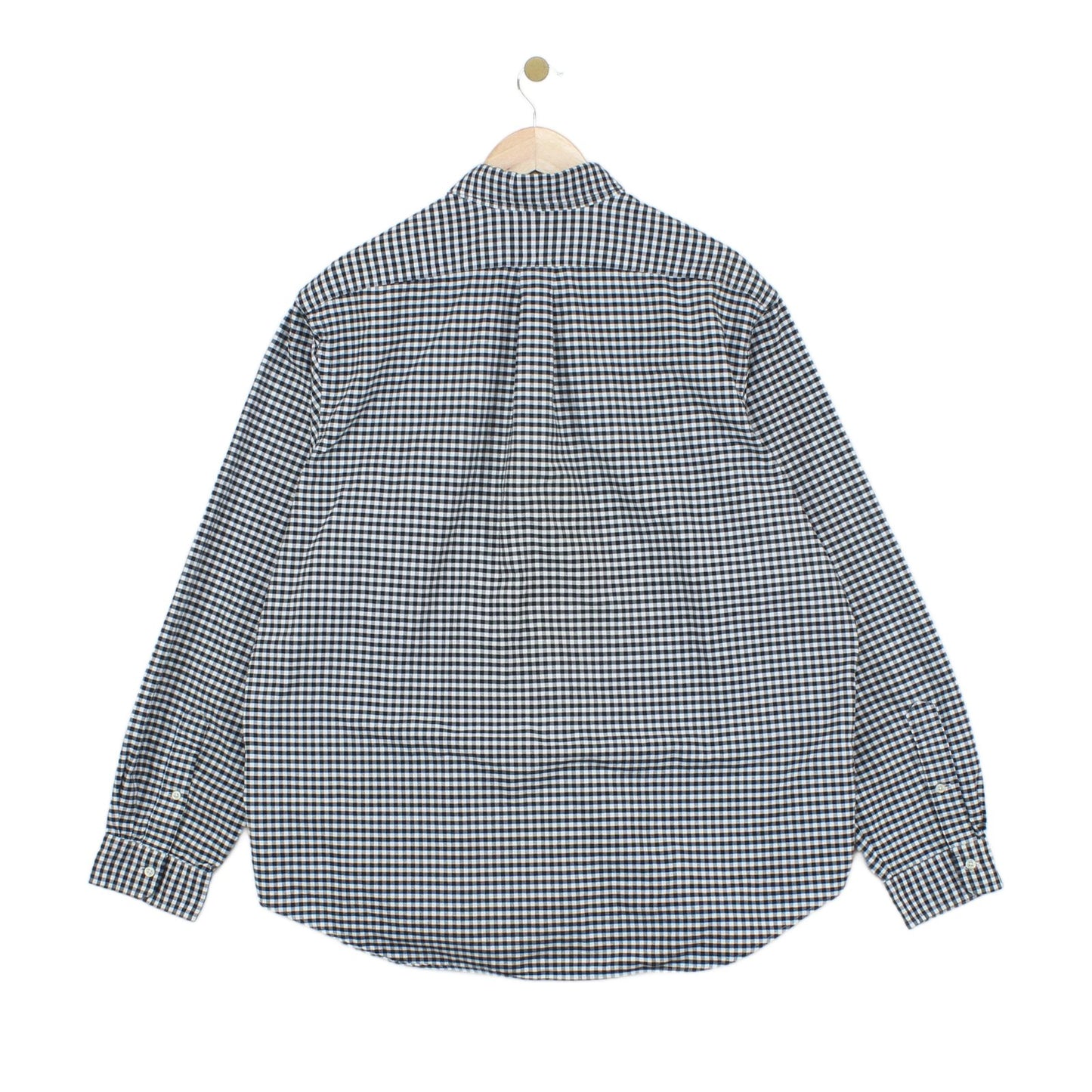 Mens Check Shirt Long Sleeve Button Down