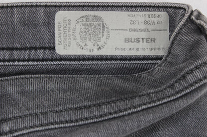 Mens Buster Jeans Regular Slim Tapered Denim