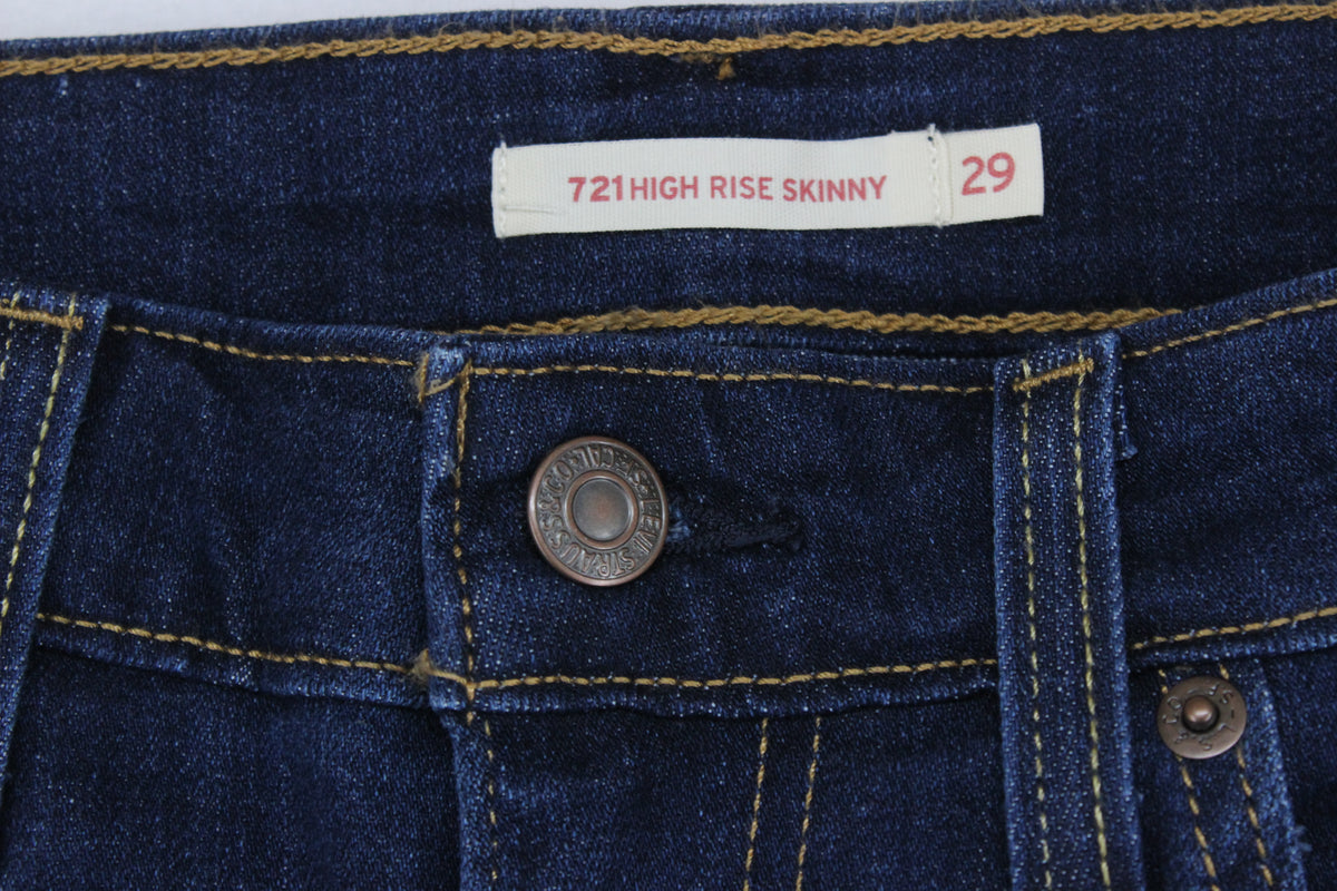 Womens 721 Jeans Skinny Fit High Rise Denim