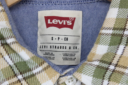 Mens Plaid Shirt Snap Slim Fit Long Sleeve Cotton