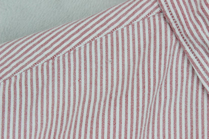 Mens Striped Shirt Button Up Long Sleeve