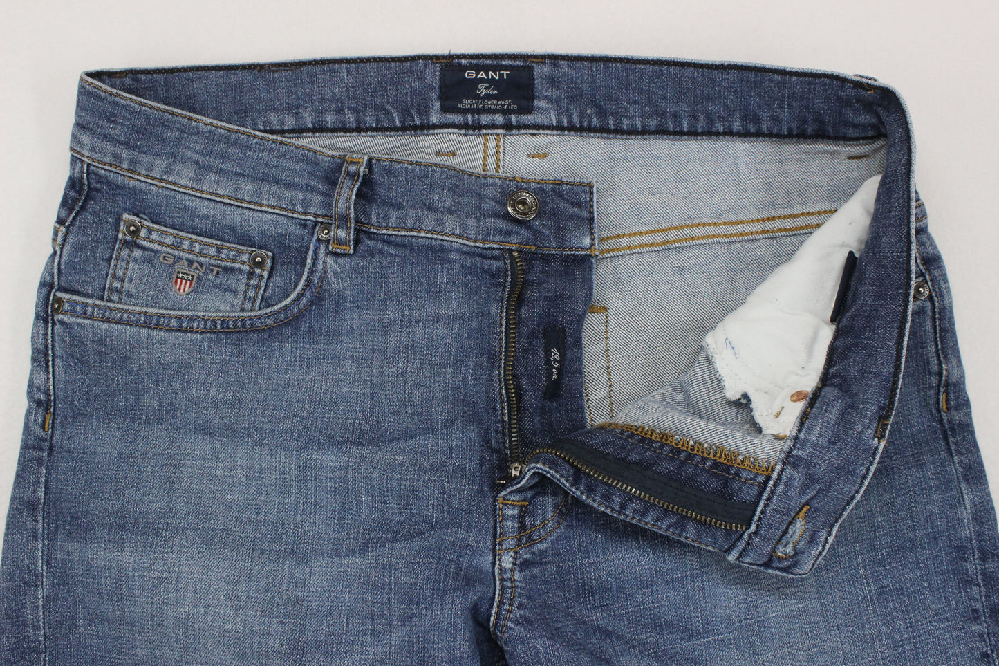 Mens Tyler Jeans Straight Leg Regular Fit Low Rise