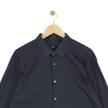 Mens Shirt Slim Fit Long Sleeve Collared
