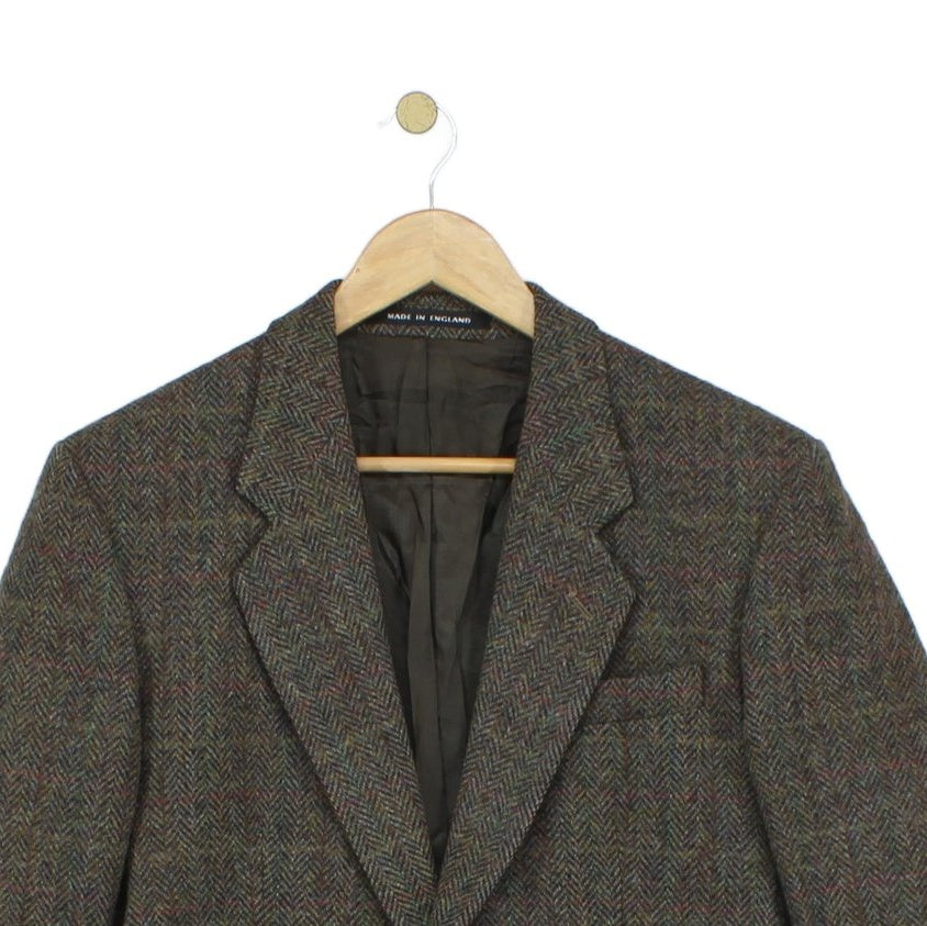 Mens Harris Tweed Blazer Uk Made Formal Wool