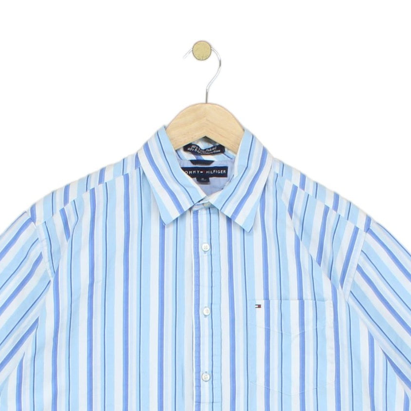 Mens Striped Shirt  Short Sleeve