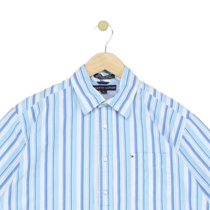Mens Striped Shirt  Short Sleeve