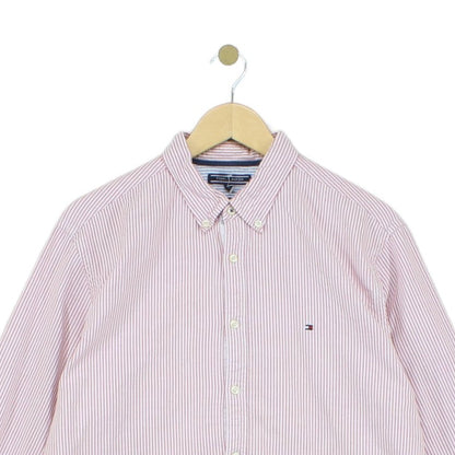 Mens Striped Shirt Button Up Long Sleeve