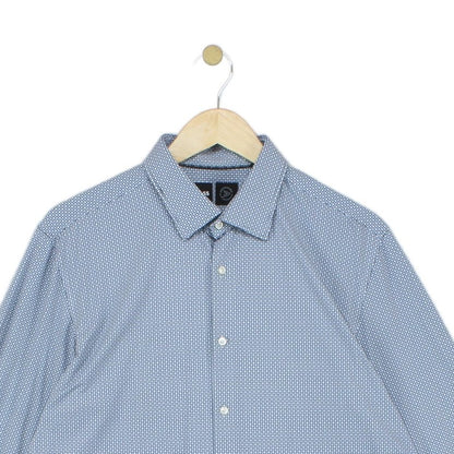 Mens Shirt Slim Fit Long Sleeve Stretch