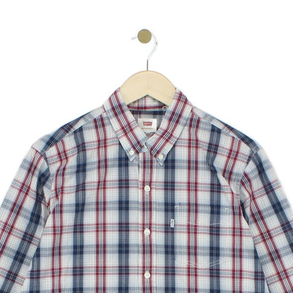 Mens Plaid Shirt Button Down Long Sleeve Cotton