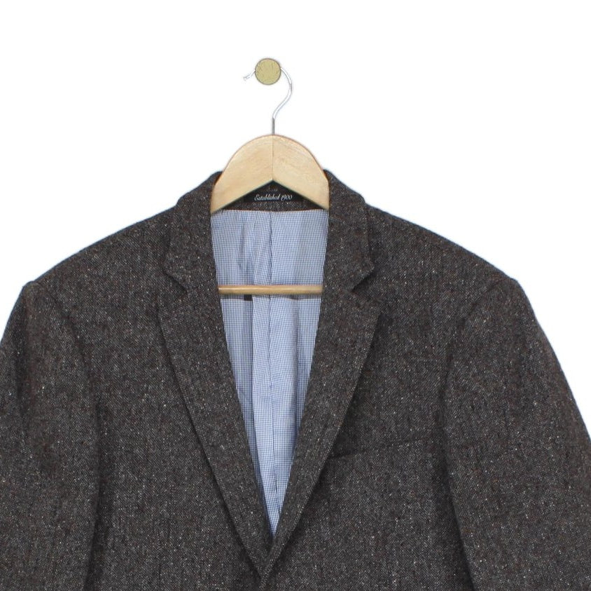 Mens Blazer Elbow Patches Wool Blend