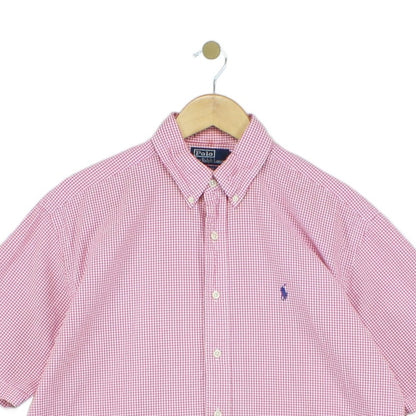 Mens Shirt  Casual Short Sleeve Check