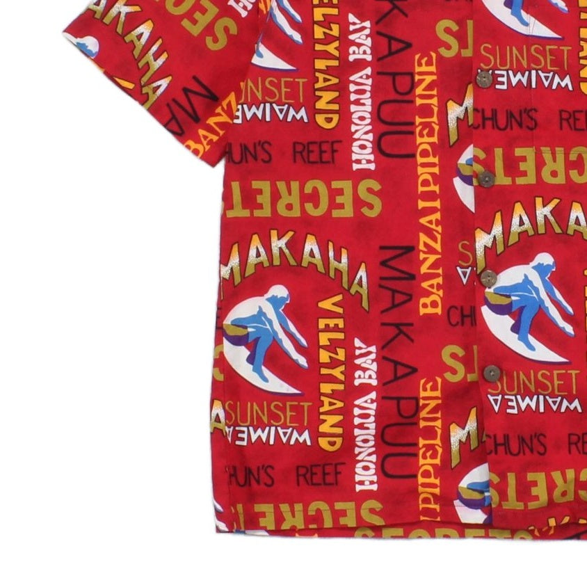 Mens Hawaiian Shirt Usa Made Printed Short Sleeve