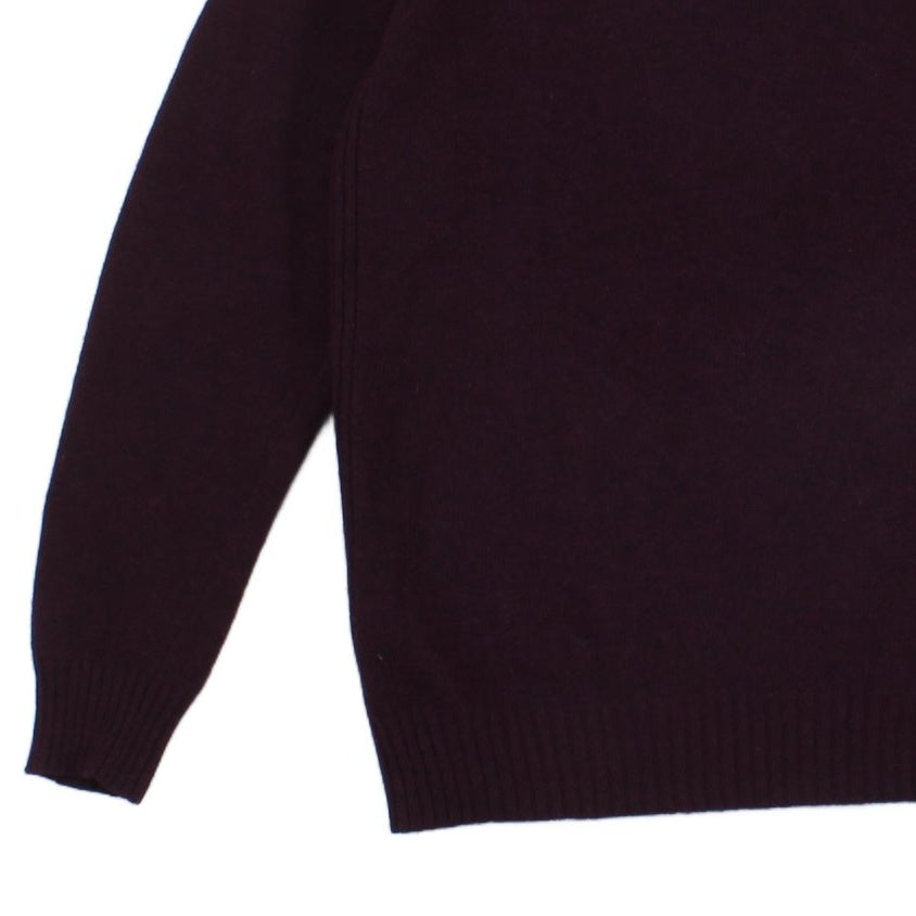 Mens 1/4 Zip Jumper Full Zip High Neck Wool