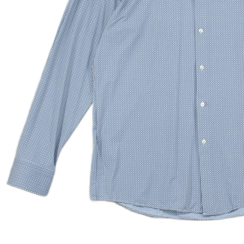 Mens Shirt Slim Fit Long Sleeve Stretch
