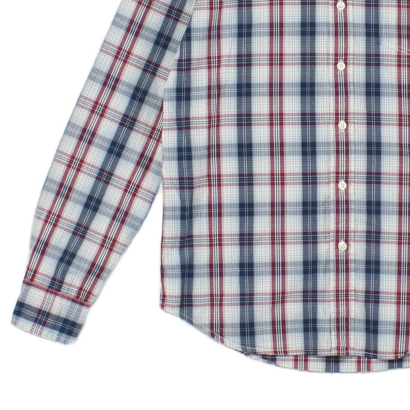 Mens Plaid Shirt Button Down Long Sleeve Cotton