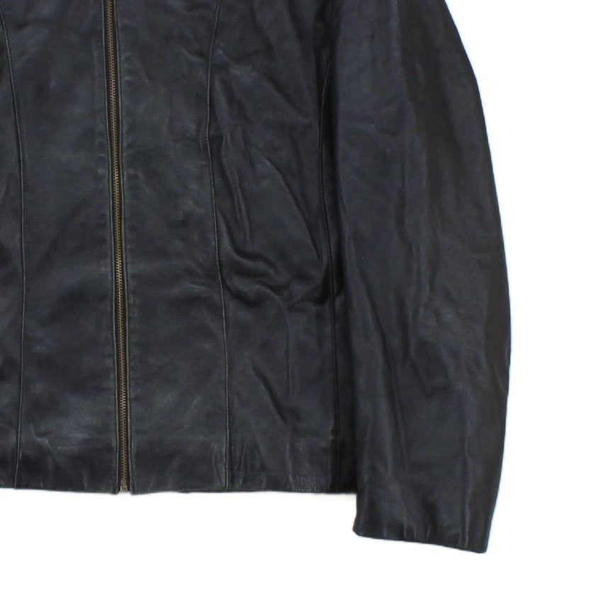 Womens Leather Jacket Full Zip