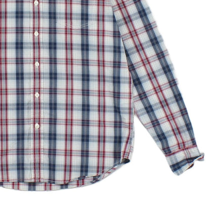 Mens Plaid Shirt Button Down Long Sleeve Cotton