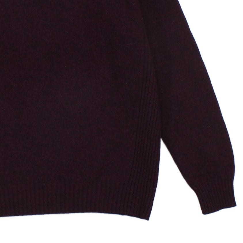 Mens 1/4 Zip Jumper Full Zip High Neck Wool