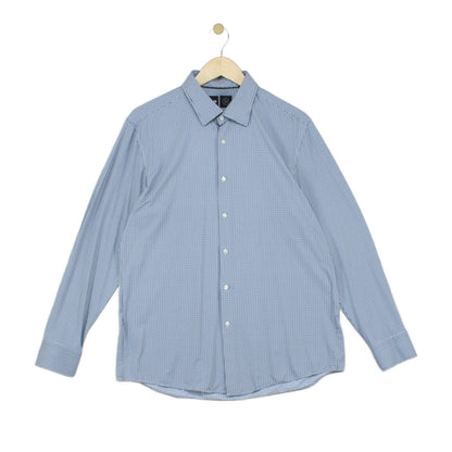 Mens Shirt Slim Fit Long Sleeve Stretch