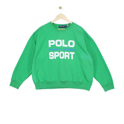 Womens Oversized Sweatshirt Spell Out Crew Neck