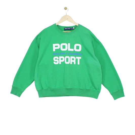 Womens Oversized Sweatshirt Spell Out Crew Neck