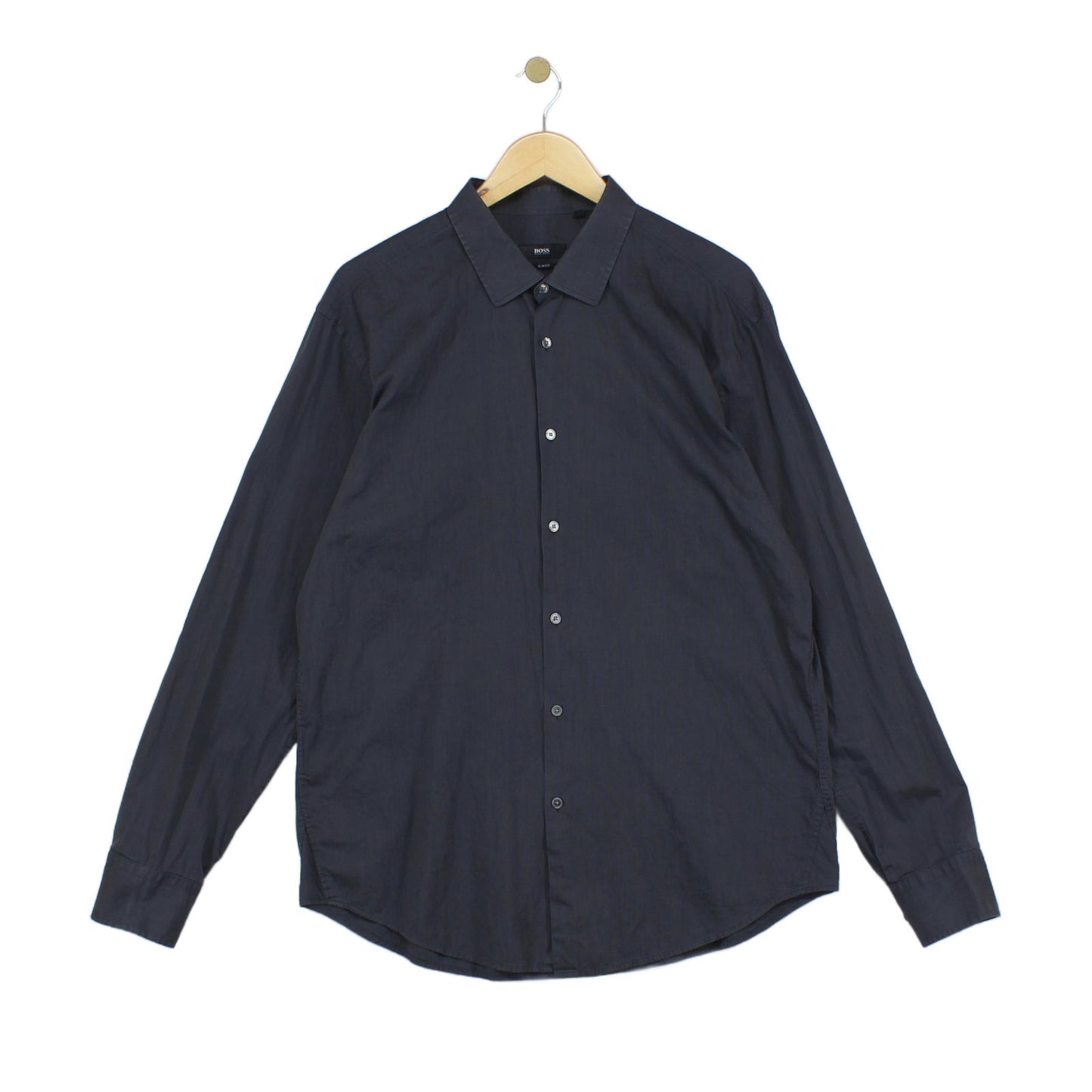Mens Shirt Slim Fit Long Sleeve Collared