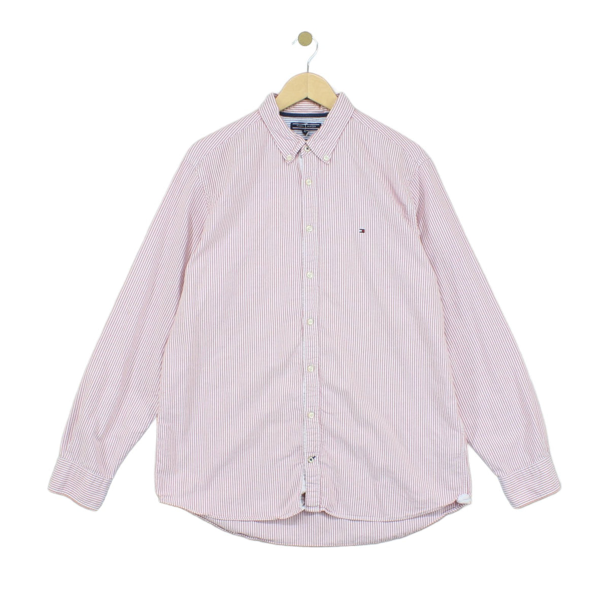 Mens Striped Shirt Button Up Long Sleeve