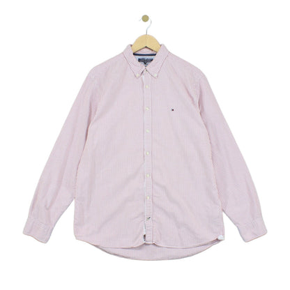 Mens Striped Shirt Button Up Long Sleeve