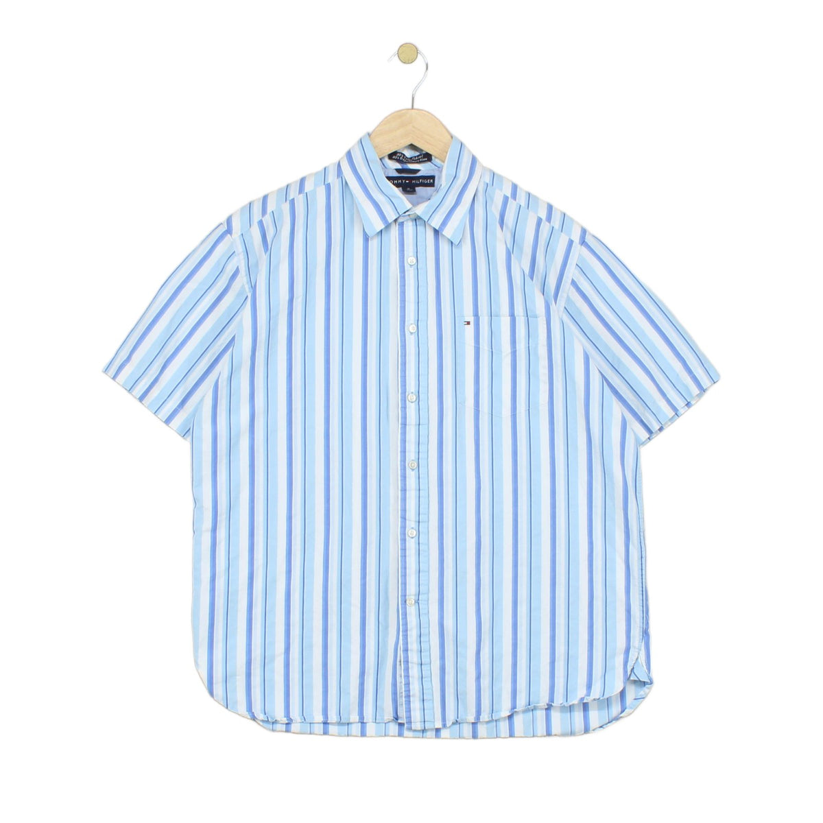 Mens Striped Shirt  Short Sleeve