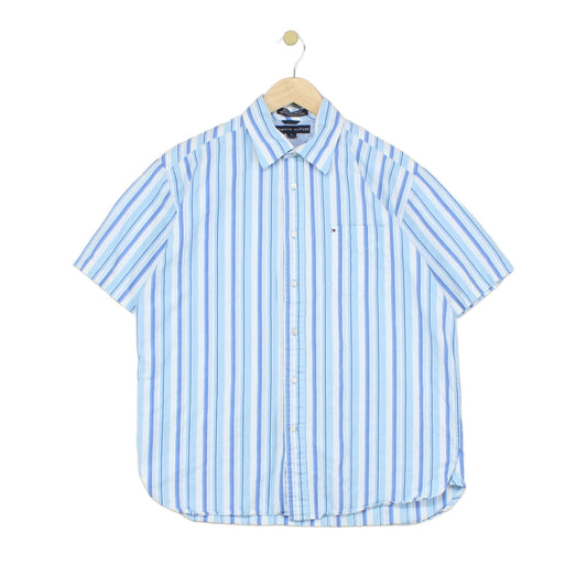 Mens Striped Shirt  Short Sleeve