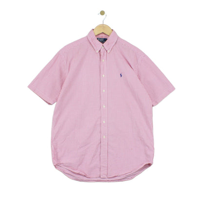 Mens Shirt  Casual Short Sleeve Check