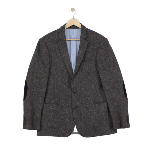 Mens Blazer Elbow Patches Wool Blend