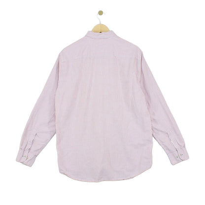 Mens Striped Shirt Button Up Long Sleeve