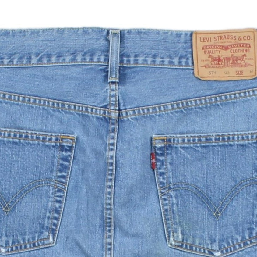 Womens Denim Skirt  Distressed Mini