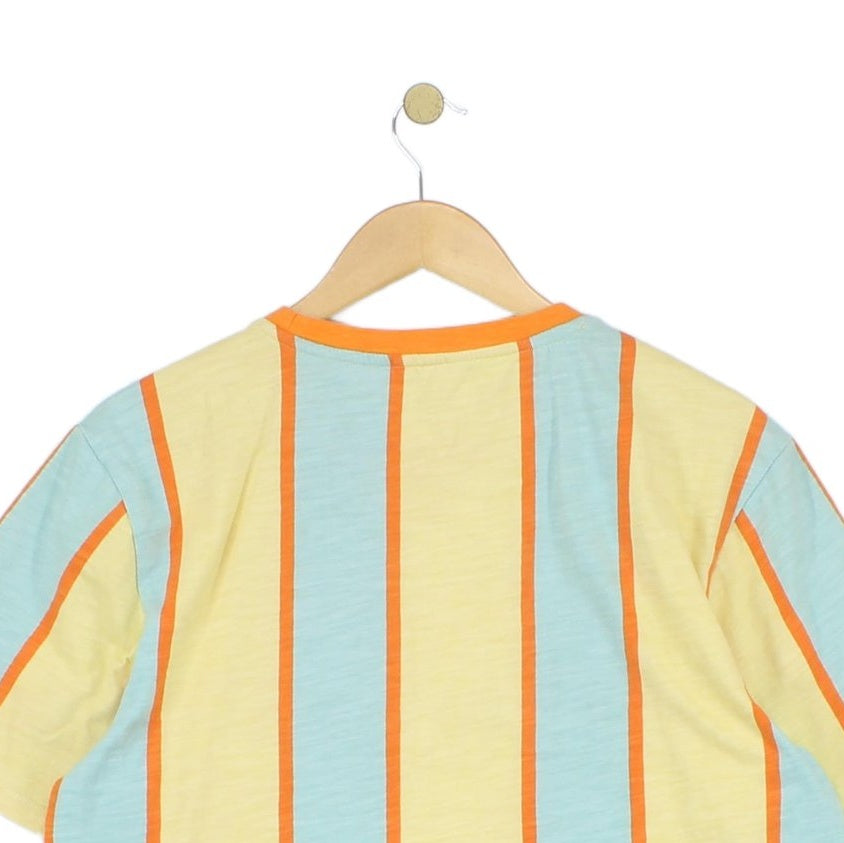 Mens Striped T-Shirt Retro Summer