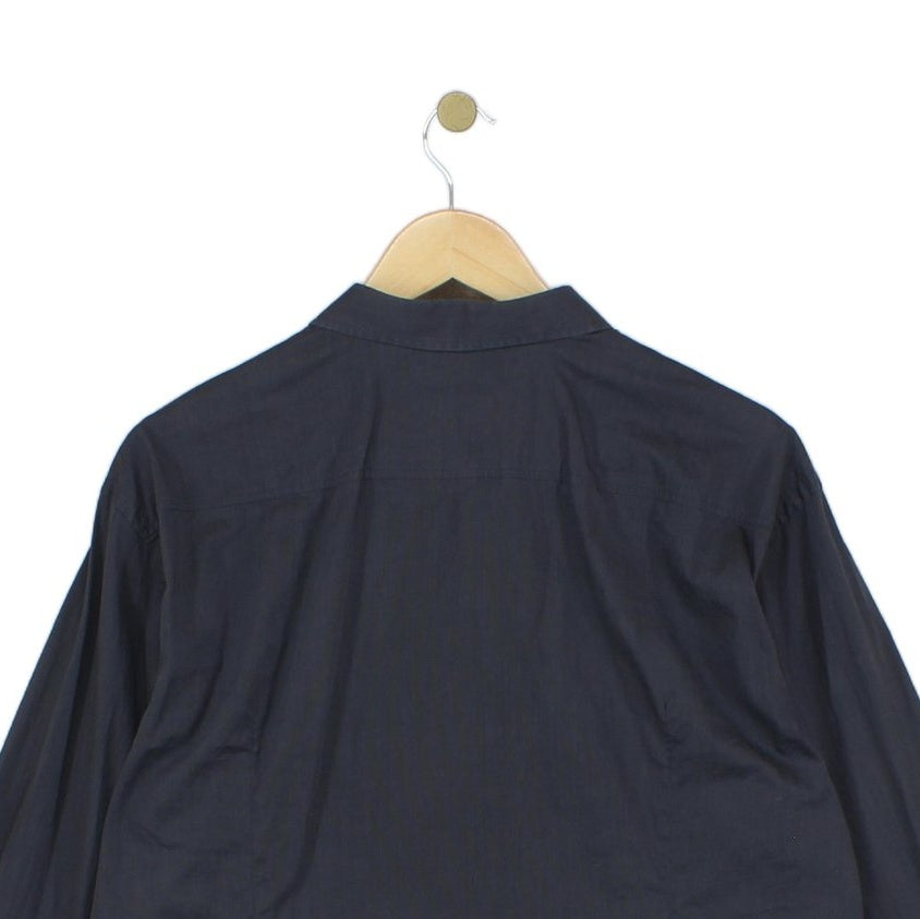 Mens Shirt Slim Fit Long Sleeve Collared