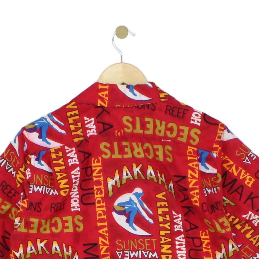 Mens Hawaiian Shirt Usa Made Printed Short Sleeve