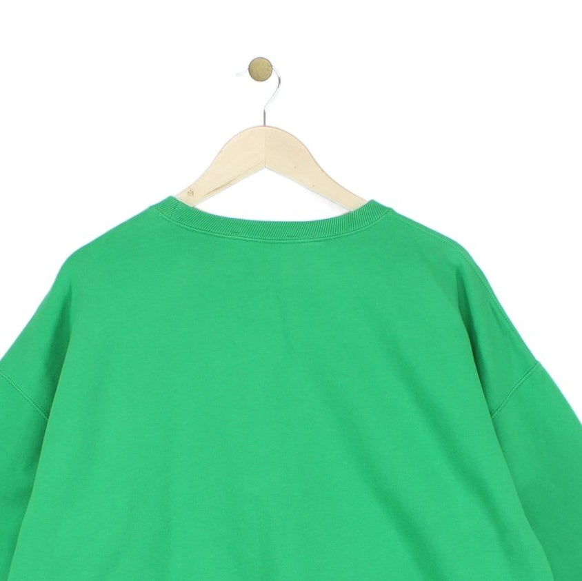 Womens Oversized Sweatshirt Spell Out Crew Neck