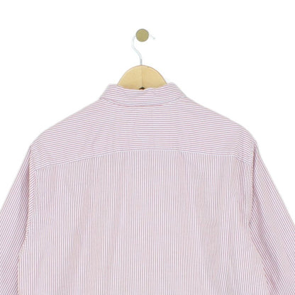 Mens Striped Shirt Button Up Long Sleeve