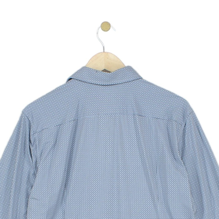 Mens Shirt Slim Fit Long Sleeve Stretch