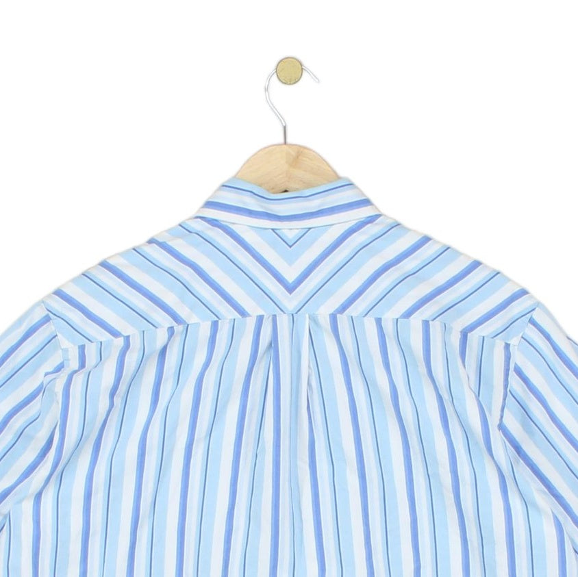 Mens Striped Shirt  Short Sleeve