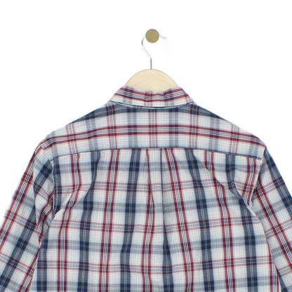 Mens Plaid Shirt Button Down Long Sleeve Cotton