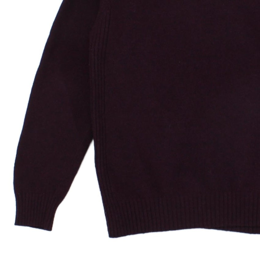 Mens 1/4 Zip Jumper Full Zip High Neck Wool