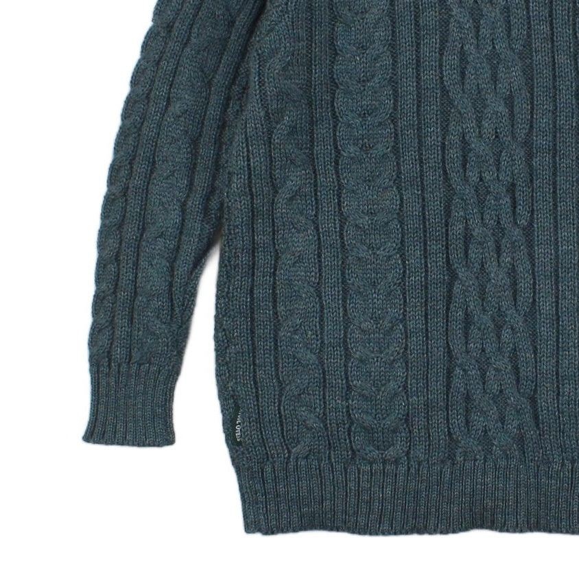 Womens Wool Cardigan Cable Knit Button
