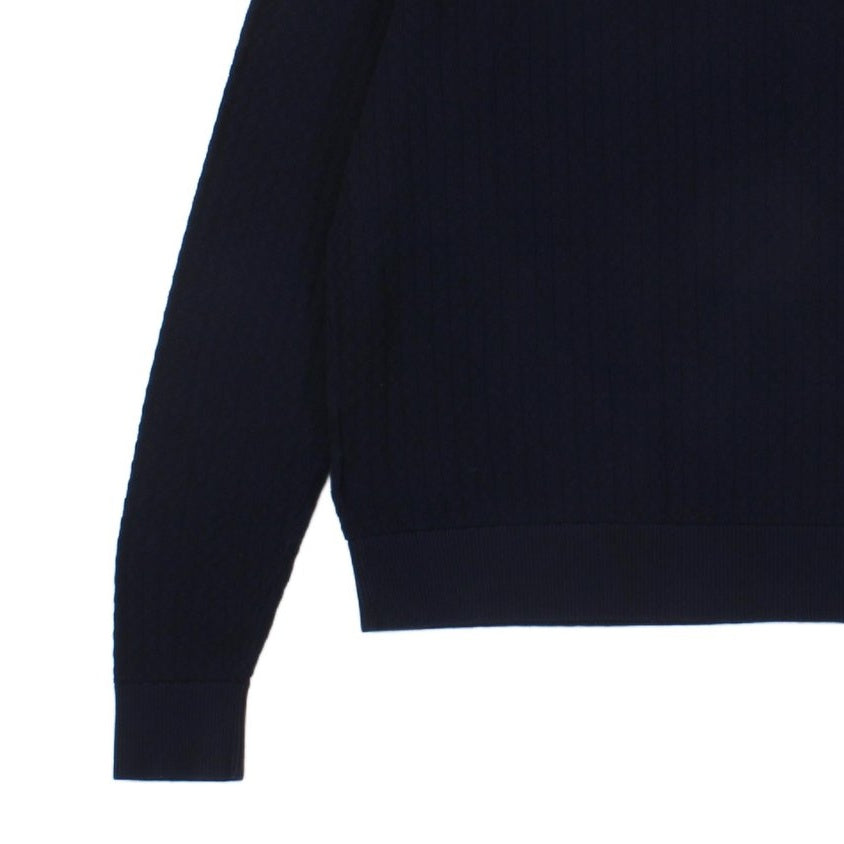 Mens Ribbed Jumper Pullover Crew Neck