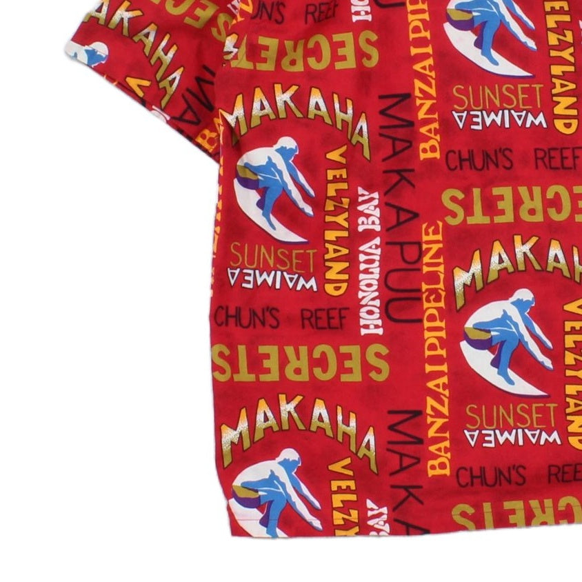 Mens Hawaiian Shirt Usa Made Printed Short Sleeve