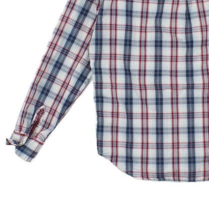 Mens Plaid Shirt Button Down Long Sleeve Cotton